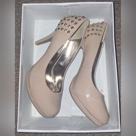 Steve Madden Eden Heels Gold Spike  Size 8 M Feminine Coquette Wedding Prom - Picture 1 of 8